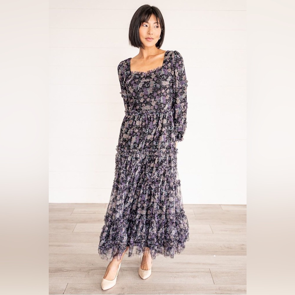 NWT Ivy City Co CATHERINE DRESS IN DARK FLORAL Large